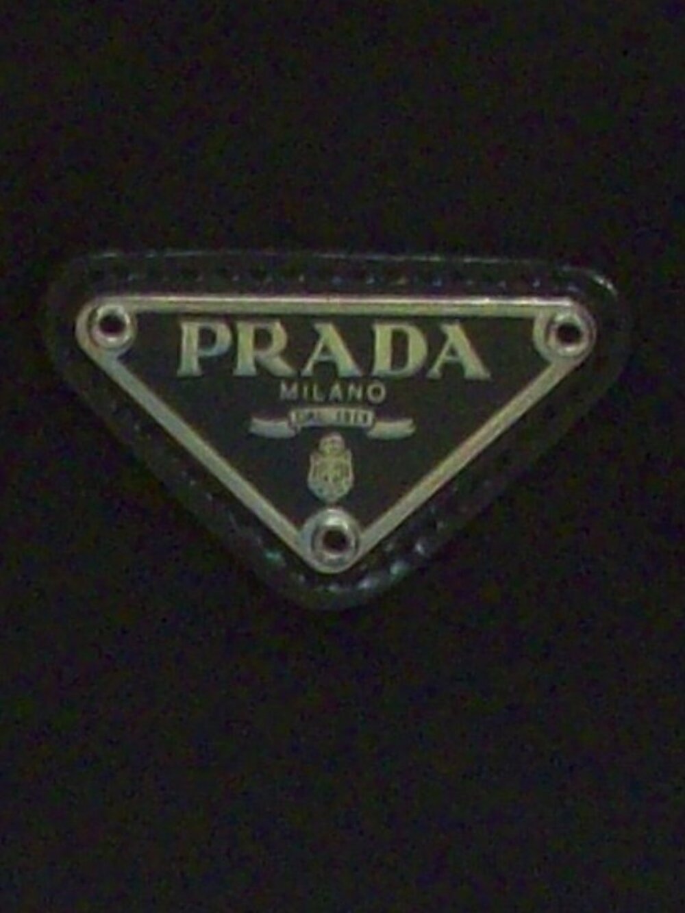 Prada Black Nylon Cosmetic Pouch, Leather Zipper Pull, 10" x 6"